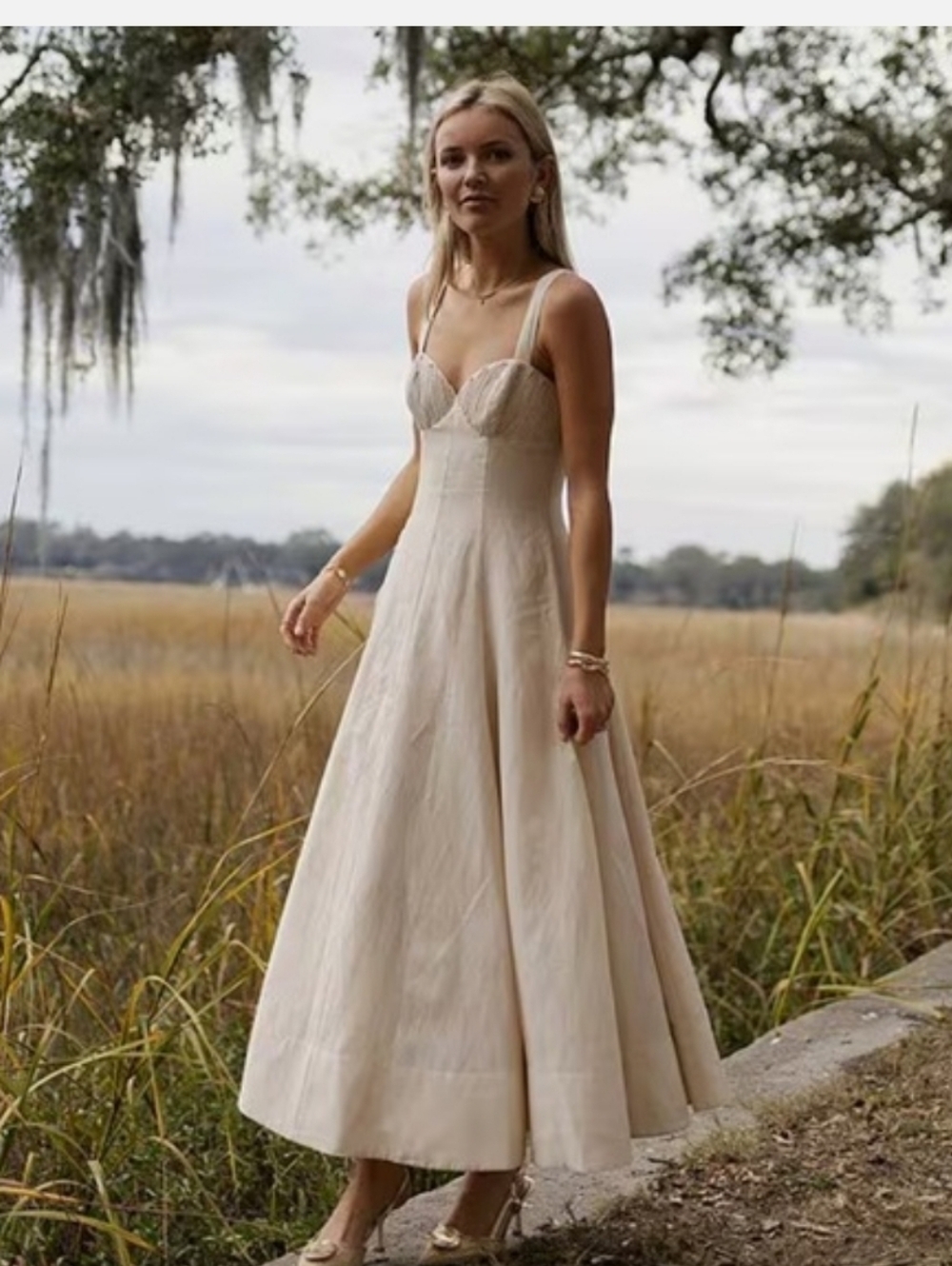 NWT Antonio Melani x Simkins Page Soutache Linen Maxi 10 - Picture 4 of 14
